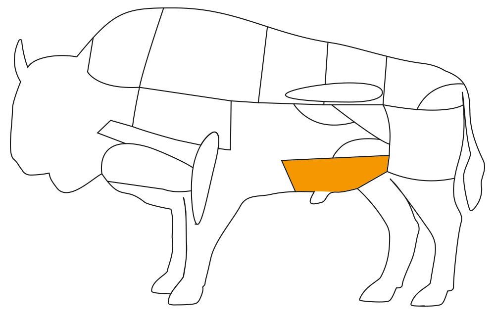 Teilst�ck vom Bison: Flanksteak