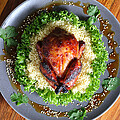 Teriyaki-Wachtel mit Cous Cous