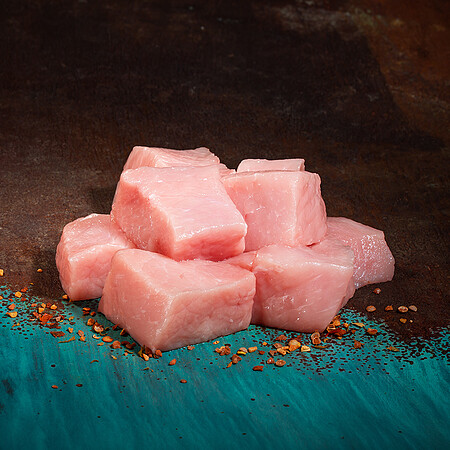 Duroc Schwein Fonduefleisch