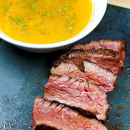 American-Hanging Tender mit Cowboy Butter